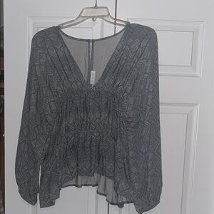 BUCKETLIST Geometric Blouse